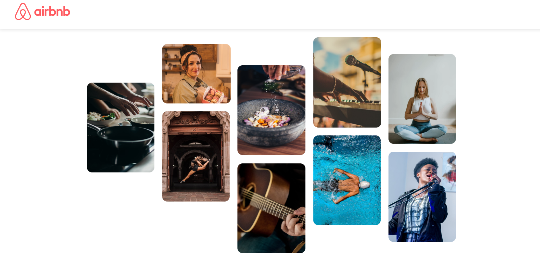 Airbnb experiences UI