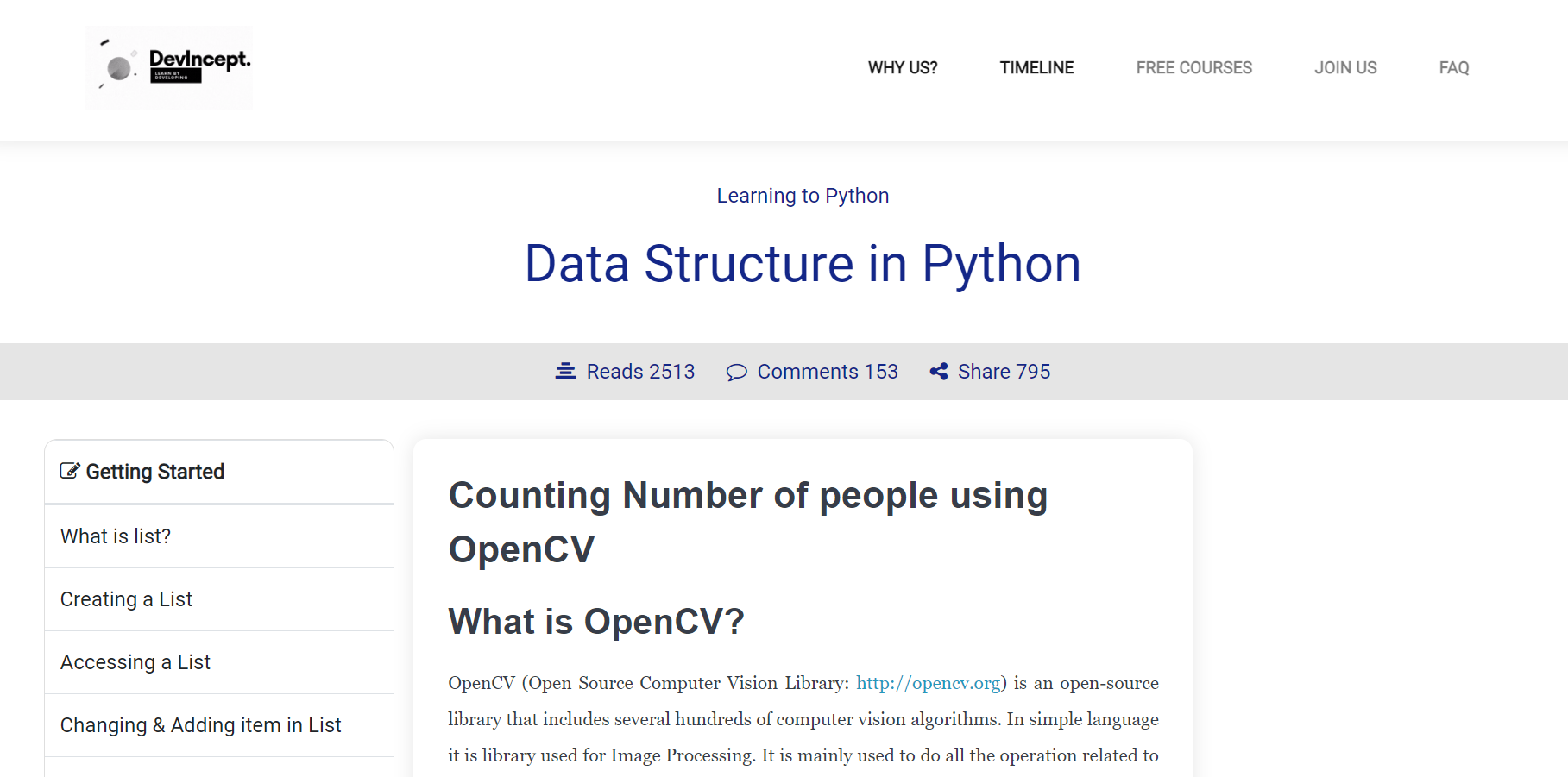 DevIncept Blog Page
