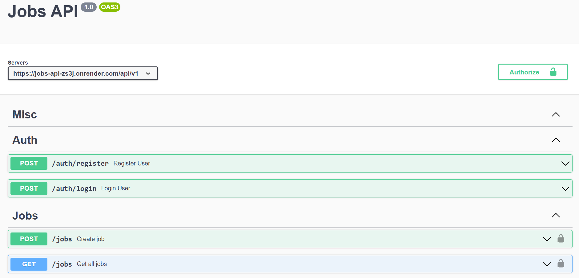 Jobs API