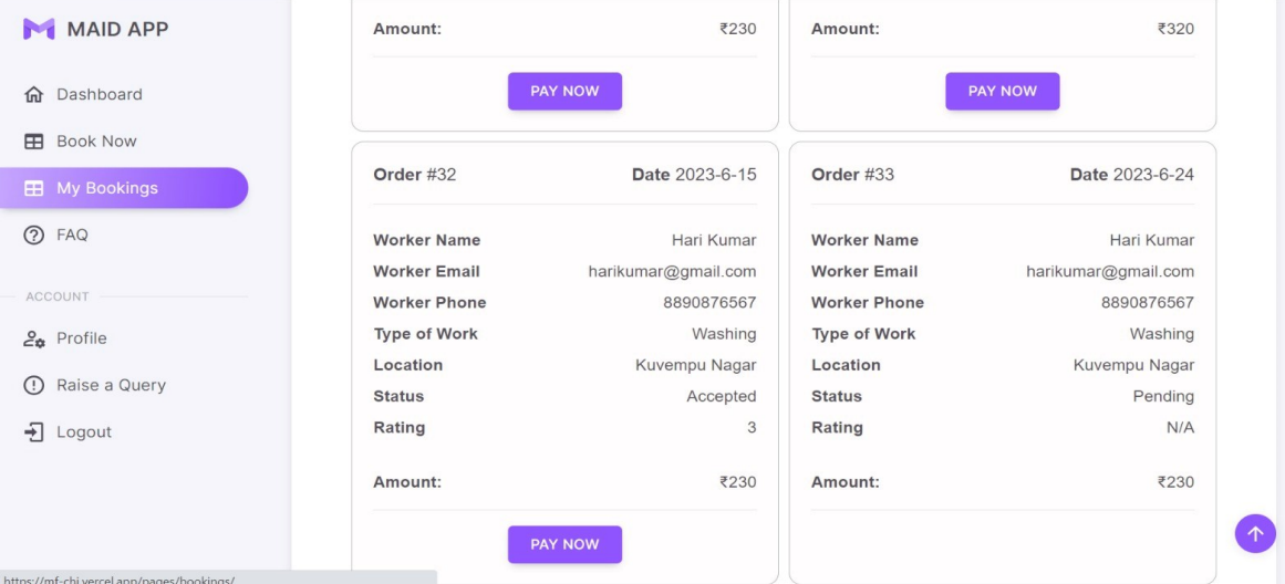 Maid App