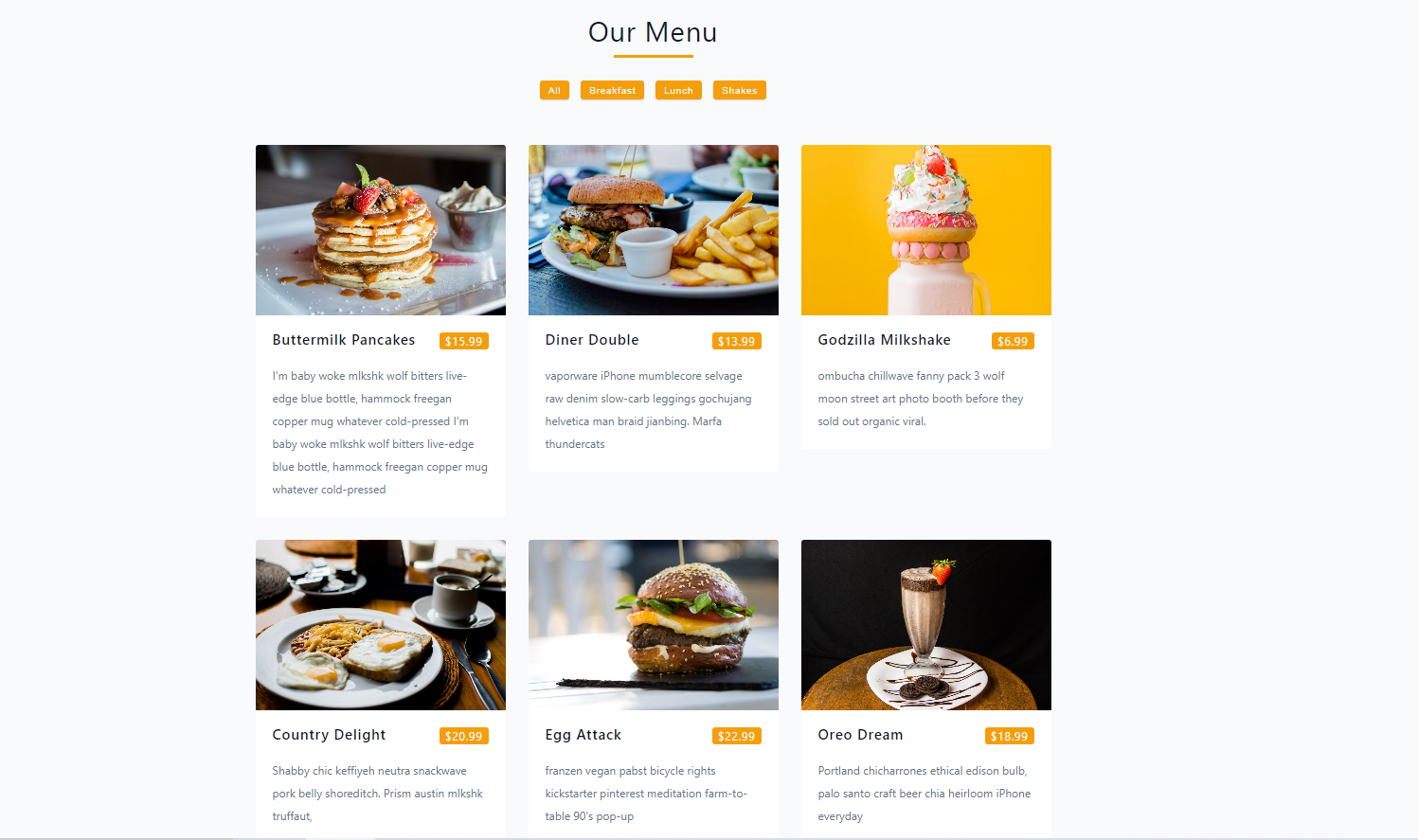 Restaurant Menu